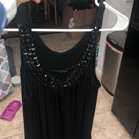 Mini Black Dress with Beads - Large size - Picture 9 of 9
